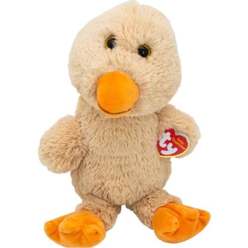 6"15cm Ty Big Eyes Beanie Plush Animal Stuffed Toys Brown Duck Debbie Soft Animal Collecting Toy Children Gifts