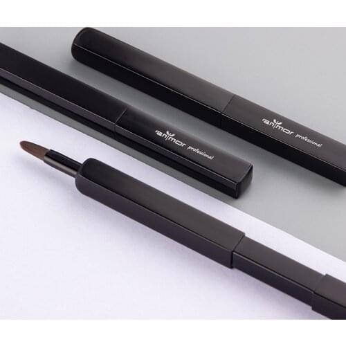 Anmor 1Pcs Retractable Lip Liner Make Up Brush Professional Portable Makeup Brushes For Lip Gloss Lipstick Cosmetic Tool