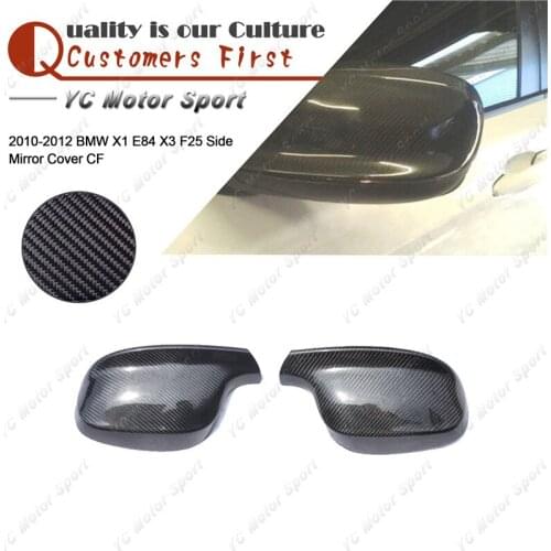 Car Accessories Carbon Fiber Mirror Covers Fit For 2010-2012 BMW X1 E84 X3 F25 Side Mirror Cover Cap Frame Replacement