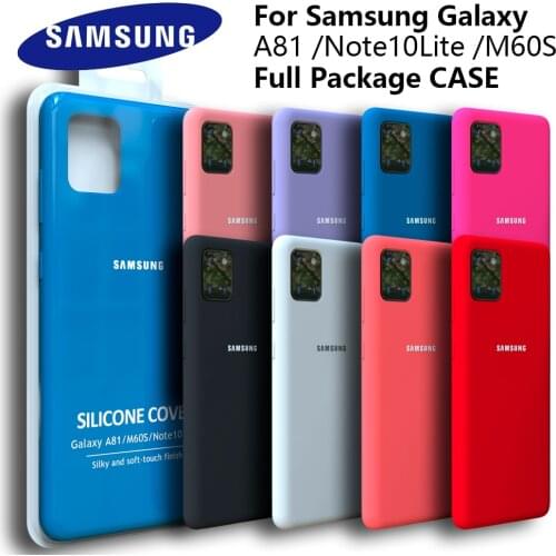 Galaxy Note10Lite Case Original Samsung A81 Silky Silicone Cover High Quality Soft-Touch Back Protective Galaxy M60s Note10 LITE
