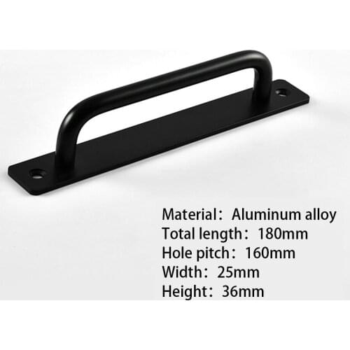 Wooden Door Balcony Sliding Barn Door Handle Aluminum Alloy Punch-Free Hand