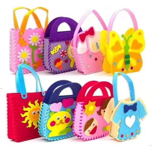 DIY Creative Material Learning Education Handmade Cartoon Fabric Hand Bag Toys Arts And Crafts For Knutselen Kinderen Children