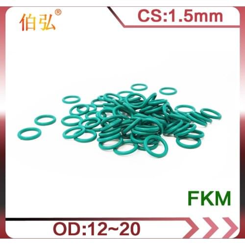 Fluororubber O-Ring 10PCS/lot FKM Sealing CS 1.5mm OD11.5/12/13/14/15/16/17/18/19/20mm O-Ring Seal Gasket Ring