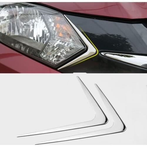 CHROME HEAD LIGHT FRONT LAMP TRIANGLE TRIM COVER MOLDING STYLING BEZEL LID GARNISH FOR HONDA HRV VEZEL HR-V 2014 2015 2016