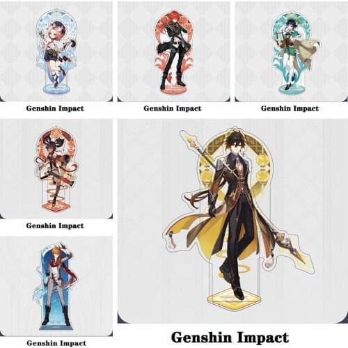 Game Genshin Impact New Character Tartaglia Gan Yu Zhongli Project Cosplay Acrylic Stand Genuine Kids Anime Accessories Hallowee