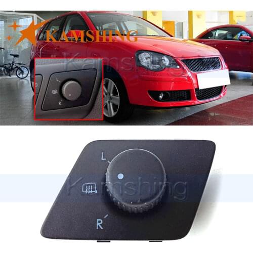Kamshing For Volkswagen / VW Polo 2002-2009 Rearview Mirror Adjustment Knob Rear View Mirror Reflector Control Button Switch