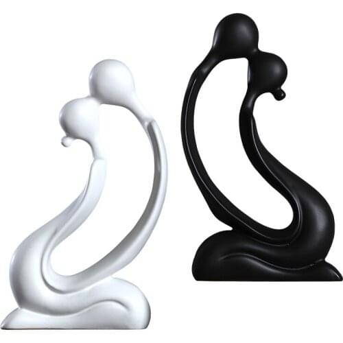 Creative Nordic Simple Kissing Lovers Arrangement Living Room Cabinet New Room Decoration Valentines Day Wedding Gift