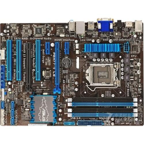 Original motherboard ASUS P8H77-V LE DDR3 LGA 1155 USB2.0 USB3.0 32GB SATA III H77 Desktop motherboard Free shipping