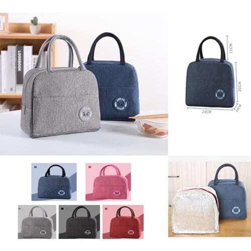High-capacity Waterproof Lunch Box Bag for Women Kids Men Cooler Lunch Box Bag Tote Canvas Lunch Bag Insulation Package Portable