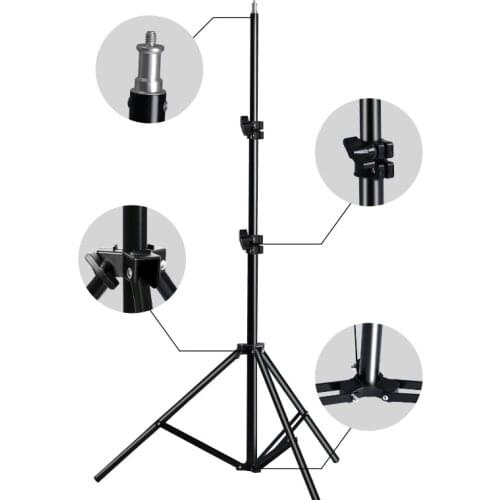 Professional Adjustable Light Stand Tripod With 1/4 Screw Head For Photo Studio Flashes Photographic Lighting Softbox