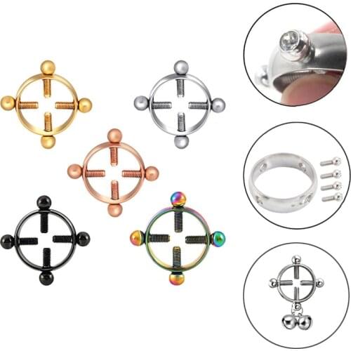 Sexy Nipple Breast Screw Clip With Chain Slave Bdsm Erotic Vibrator Toys For Couples Tool For Couple Flirting Adult Toys Sexshop