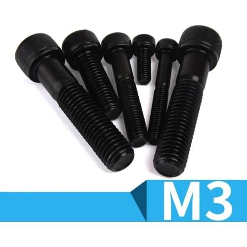 M3 Full Thread Length 4/5/6/8/10/12/14/16/18/20/22/25mm 12.9 Carbon Steel Hex Socket Head Cap Screws Bolts