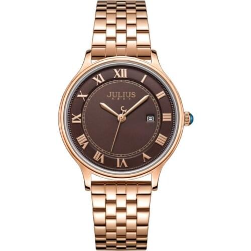 Auto Date Stainless Steel Julius Lady Womens Watch Japan Quartz Elegant Fashion Hours Clock Bracelet Girls Birthday Gift Box