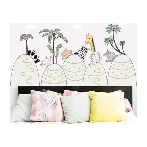 100*50CM Cute Animals Wall Sticker Kids Baby Room Nursery Home Decoration DIY Wall Painting House Decor Wallpaper