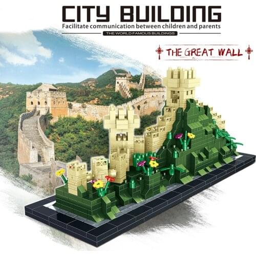 1202Pcs Small Great Wall Beijing China Building Blocks DIY Educational Toys Famous Architecture Micro Bricks for Kids Adults