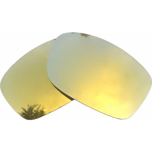 24K Gold Mirrored Polarized Replacement Lenses for Fives Squared Sunglasses Frame 100% UVA & UVB
