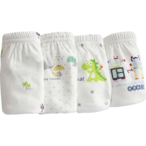 4pcs Girls Cartoon Briefs Modal Underwear Kids Brief Panties Cartoon Printed Panties Soft Underpants Floral Cotton New Arrival