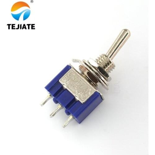 5pcs/lot Mini MTS-103 3-Pin SP3T ON-OFF-ON 6A 125V 3A250VAC Toggle Switches Good Quality