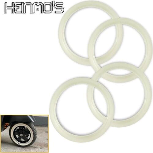 4PCS For Piaggio Vespa GTS GTV LX Sprint Primavera Scooter Accessories Front/Rear Wheel Double Side Decoration Cover Rubber Ring