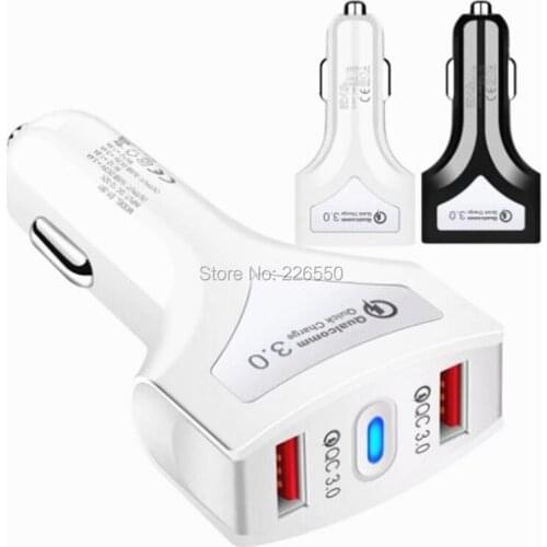 Fast Quick Charging Dual Usb ports 5V 3.4A QC3.0 Car Charger Auto Power Adapter For Samsung Htc lg android phone With Box