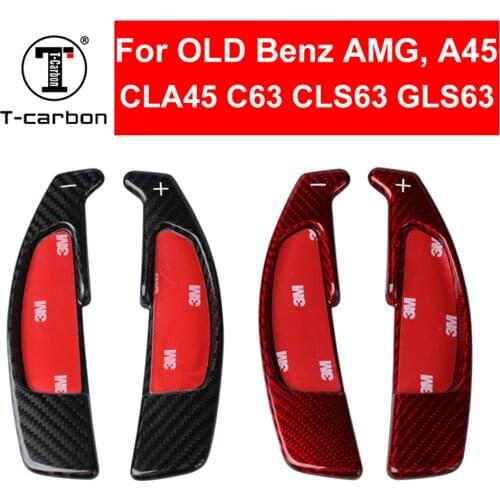 Car Styling Real Carbon Fiber Steering Wheel Shift Paddle Extension Shifter For BENZ OLD AMG A45 CLA45 CLS63 S63 GLA45 GLE63 GLS