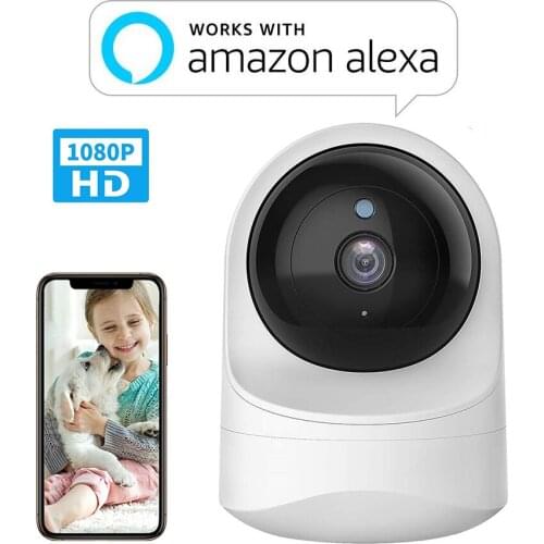 Wdskivi Real 1080p Indoor Home Mini Baby Monitor Pet IP Camera Wireless Wifi Camera Security CCTV Camera Work With Alexa AJCloud