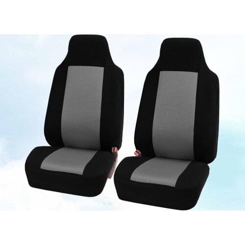 2 Seats Car Seat Cover Universal Auto Seat Cover Durable Wear Resistant Car Interior Accessory Car Seat Protector Mat (Grey)