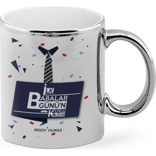 Fathers Day Custom Initial Parents Happy Chrome Mug Cup-1