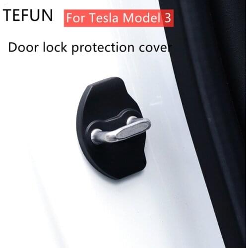 For Tesla Model 3 Model X Y Door Lock Protection Cover Rust Proof Cover Modification Accessories Decoration