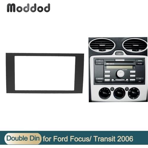 Double Din Stereo Panel For Ford Focus II C-Max S-Max Fusion Transit Fiesta III Dash Mount Kits Fascias Install Trim Refit Frame