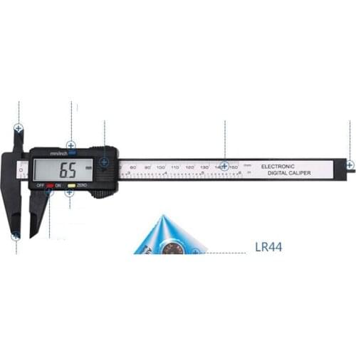 Electronic Digital Display Vernier Caliper 0-150Mm Plastic Digital Display Caliper Measurement Tool Inner Diameter