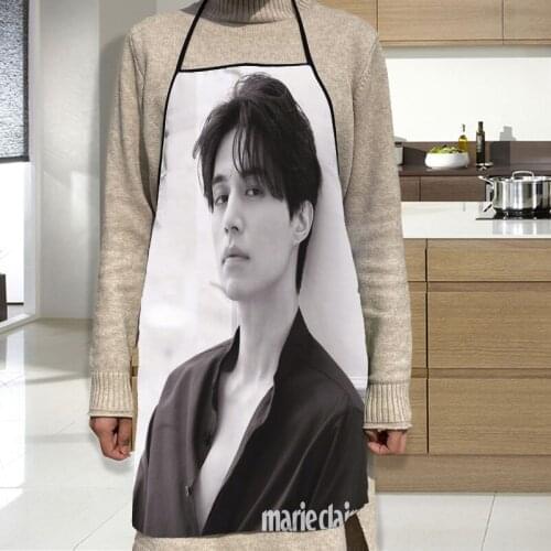 Lee Dong Wook Apron Grill Kitchen Chef Apron Professional for BBQ, Baking, Cooking for Men Women 68X95cm