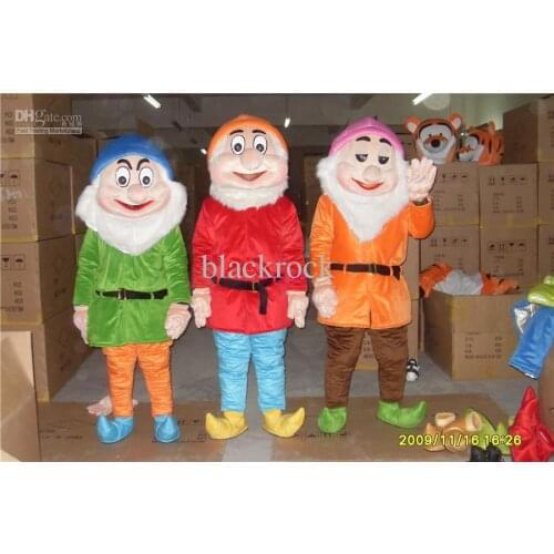 Hot selling 2014 Adult cute High quality Dwarfs SUITS MASCOT COSTUME Fancy Dress Halloween costume