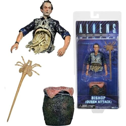 NECA Aliens Bishop Queen Attack Damaged 7" Action Figure Alien Series 5 Toy