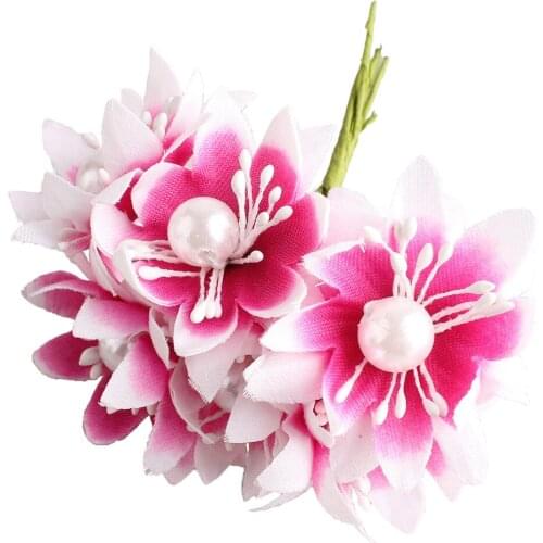 Artificial Silk Flowers Beautiful Rose Peony Small White Bouquet Vases for Home Party Wedding Decoration Diy Flower Accessory