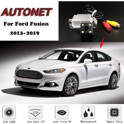 AUTONET HD Night Vision Backup Rear View camera For Ford Fusion 2013 2014 2015 2016 2017 2018/license plate Camera or Bracket