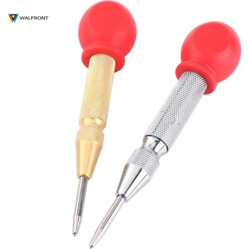Red Handle 5 Inch Automatic Center Pin Punch Spring Loaded Marking Starting Holes Tool for Metal Drilling Drill Bit Hole Punch