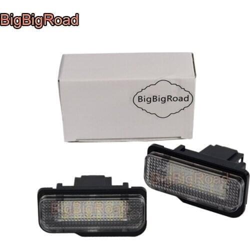 BigBigRoad Car License Plate Lights Number Frame Light For-Mercedes Benz SLK350 SLK320 SLK300 SLK280 SLK230
