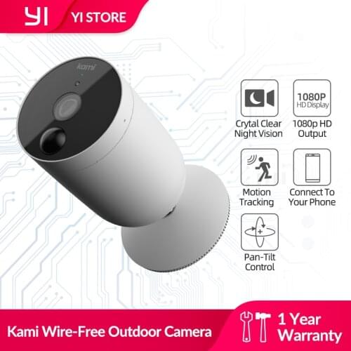 Kami Wire-Free Outdoor Security Camera 1080P,Home Surveillance System with PIR Motion Sensor, Night Vision, Alerts,Rechargeable