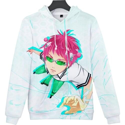 New 3D Printed Saiki Kusuo no psi nan Cosplay Costume hooded Sweatshirt 3D Anime Hoodie boys/girls Japanese Kawaii cool Tops