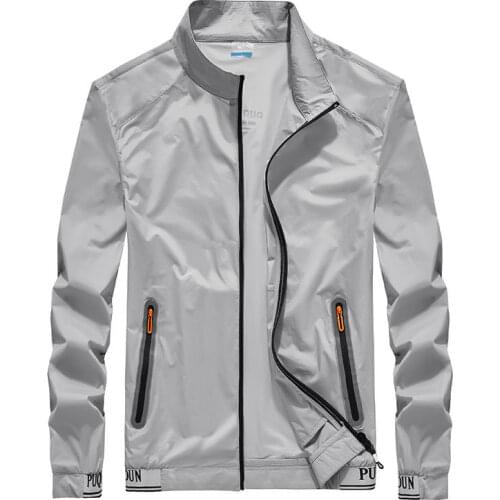Spring and autumn new mens sun protection clothing outdoor sports thin clothing mens quick-drying casual jacket windbreaker