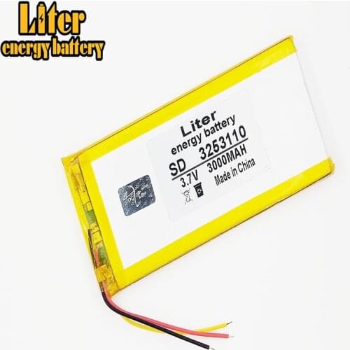 3253110 3-Wire 3.7V 3000mAh Rechargeable li-Polymer Li-ion Battery For china clone Goophone 5.5 6plus I6 6SPLUS phone