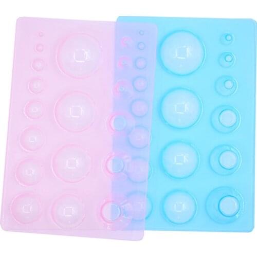 Plastic Quilling Paper Mold Half Ball Domes Scrapbook Decoration DIY Papers Craft 12.5x18.5 Artwork Papercraft Tool Color Random