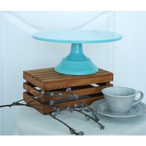 Tiffany Blue Fondant Cake Stand 12 Inch Dessert Holder Cake Pops Wedding Table Decorating Tools Candy Bar Storage
