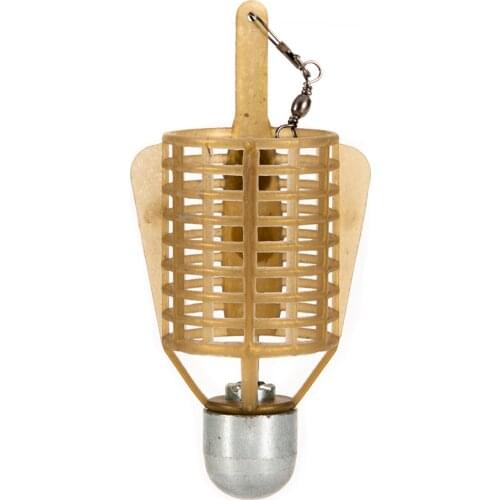 1Pcs Fishing Feeder Bait Cage ABS with Iron Head 20/30/40/50g Portable Thrower Carp Fishing Feeder Basket Holder
