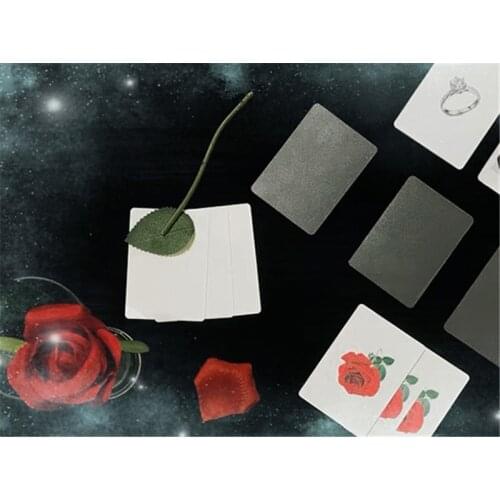 Rose Lover Magic Tricks Cards Appearing Vanishing Professional Magician Stage Romantic Gimmicks Illusions Mentalism Magia Props