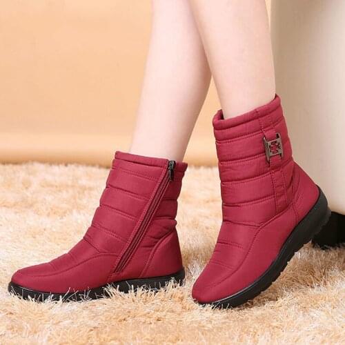 Dropshipping Snow Boots Brand Women Winter Boots Mother Shoes Antiskid Waterproof Flexible Women Fashion Casual Boots Plus Size