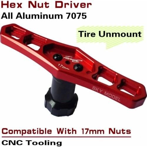 Team C Aluminum Wheel Hex Nuts Sleeve Wrench 17mm Metal Tools RC Car 1/8 Wheel Unmount