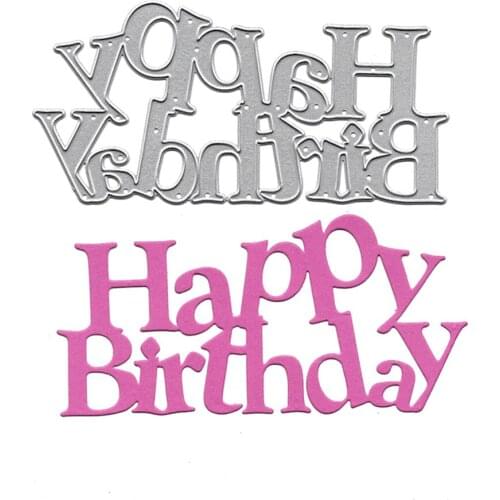 Happy Birthday Word Dies Scrapbooking Dies Sale Embossing Die Cuts For Card Making Paper Molds Craft Punch Cutting Templates