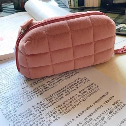 Cute Pillow Bag Pencil Case Canvas Kawaii Student Storage Bag Soft Multifunctional Cosmetic Bag Back To School School Supplies